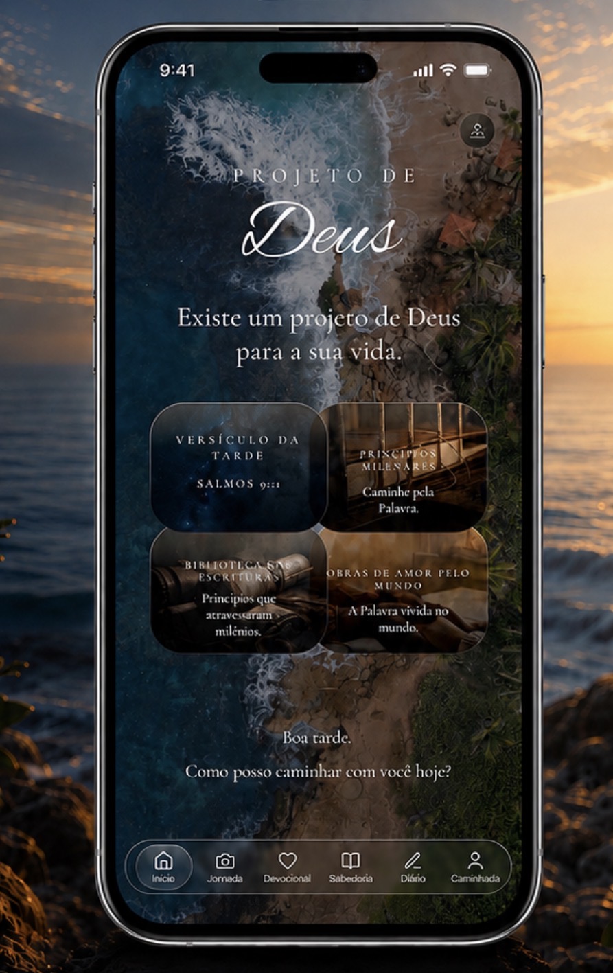 Aplicativo Projeto de Deus — tela inicial
