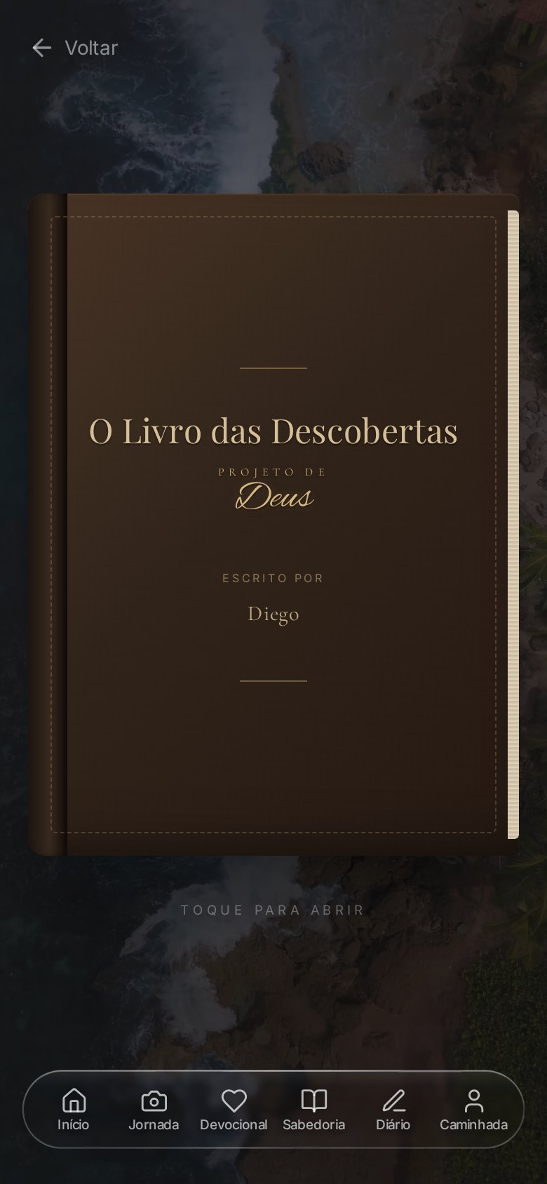 Tela Diário do aplicativo Projeto de Deus
